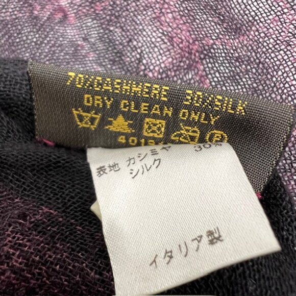 LOUIS VUITTON Etole Fringe Shawl Scarf 70% Cashmere/30% Silk  80" x51" 401910(42 - Picture 6 of 15